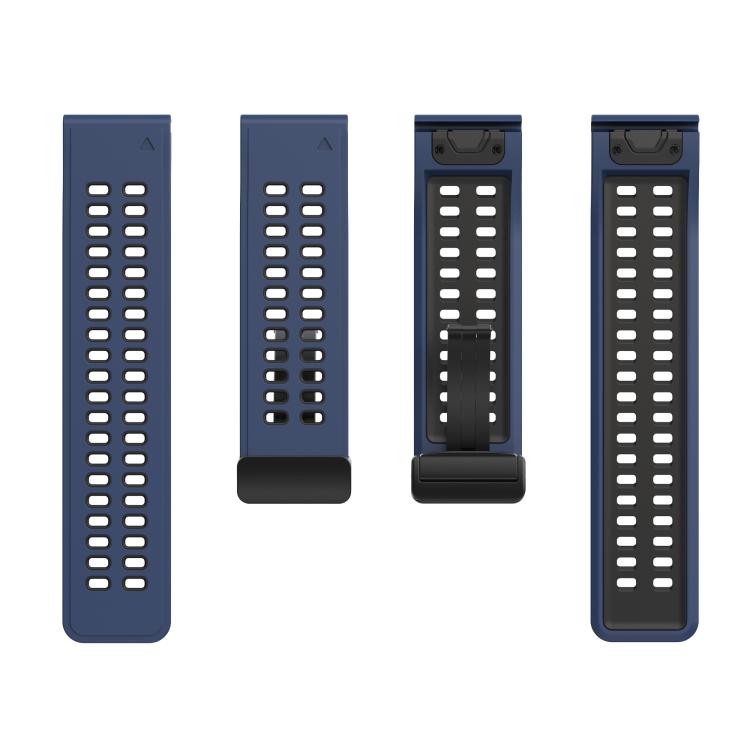 For Garmin QuickFit 26mm Kalebol Two-color Magnetic Silicone Watch Band(Dark Blue Black) - free shipping - PMc TechLife - Order now!