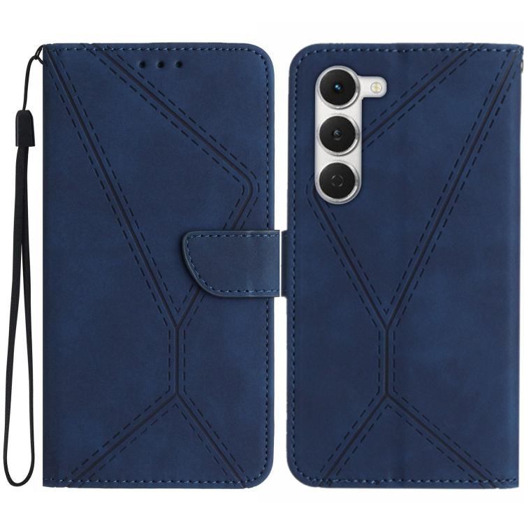 For Tecno Spark 40 Pro 4G Stitching Embossed Leather Phone Case(Blue) - free shipping - PMC TechLife - Order now!