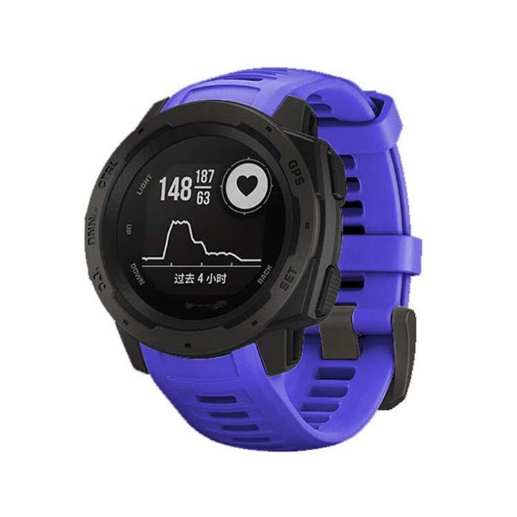 For Garmin Instinct 22mm Kalebol Steel Buckle Silicone Watch Band(Royal Blue) - Watch Bands by Kalebol | Online Shopping South Africa | PMc TechLife | Buy Now Pay Later Mobicred