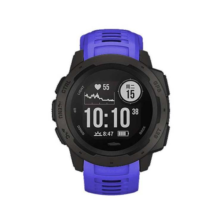 For Garmin Instinct 22mm Kalebol Steel Buckle Silicone Watch Band(Royal Blue) - Watch Bands by Kalebol | Online Shopping South Africa | PMc TechLife | Buy Now Pay Later Mobicred