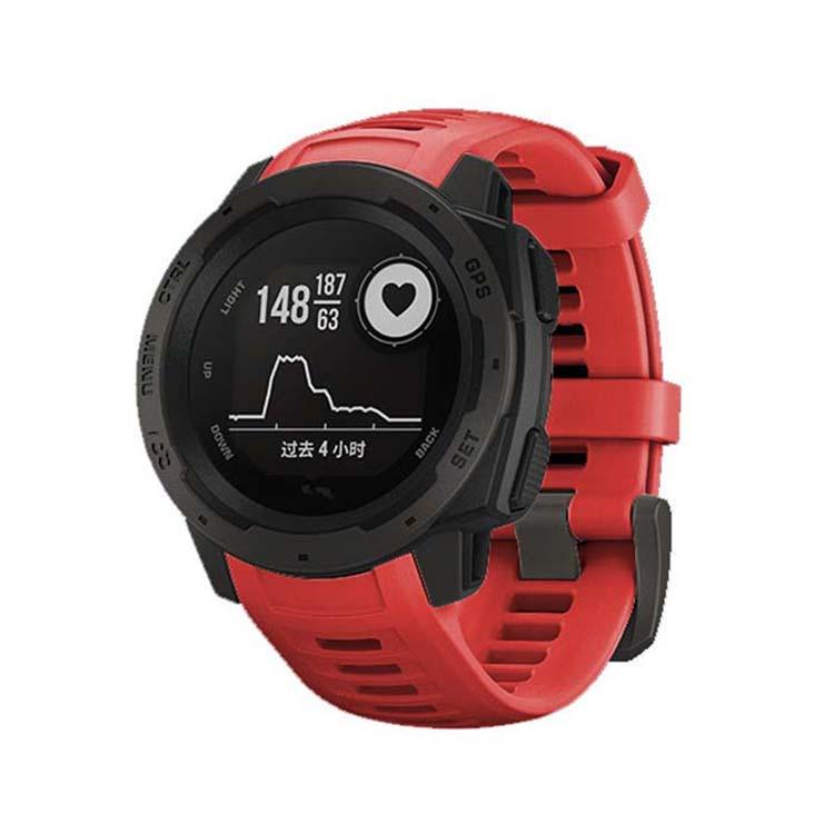 For Garmin Instinct 22mm Kalebol Steel Buckle Silicone Watch Band(Red) - free shipping - PMc TechLife - Order now!