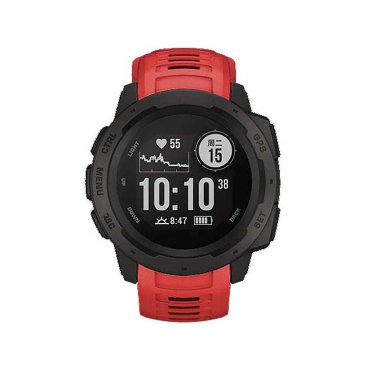 For Garmin Instinct 22mm Kalebol Steel Buckle Silicone Watch Band(Red) - free shipping - PMc TechLife - Order now!