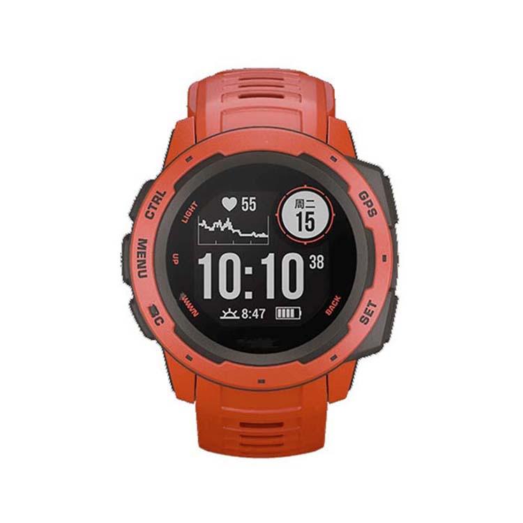 For Garmin Instinct 22mm Kalebol Steel Buckle Silicone Watch Band(Flame Red) - free shipping - PMc TechLife - Order now!