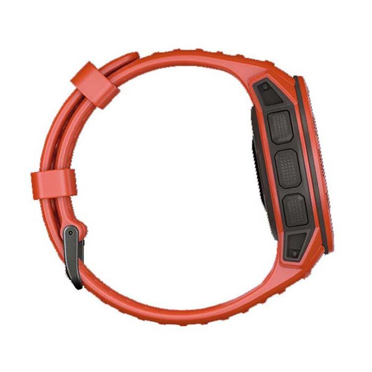 For Garmin Instinct 22mm Kalebol Steel Buckle Silicone Watch Band(Flame Red) - free shipping - PMc TechLife - Order now!