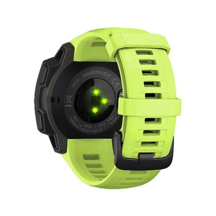 For Garmin Instinct 22mm Kalebol Steel Buckle Silicone Watch Band(Green) - free shipping - PMc TechLife - Order now!
