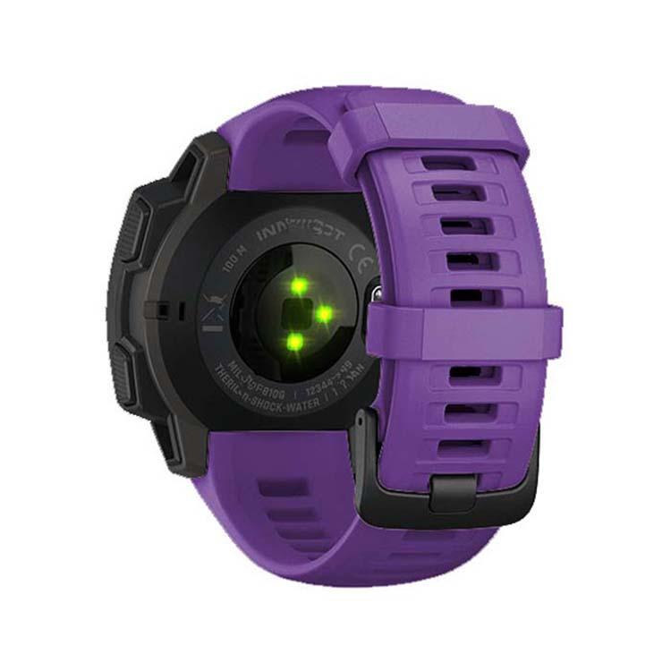 For Garmin Instinct 22mm Kalebol Steel Buckle Silicone Watch Band(Purple) - free shipping - PMc TechLife - Order now!