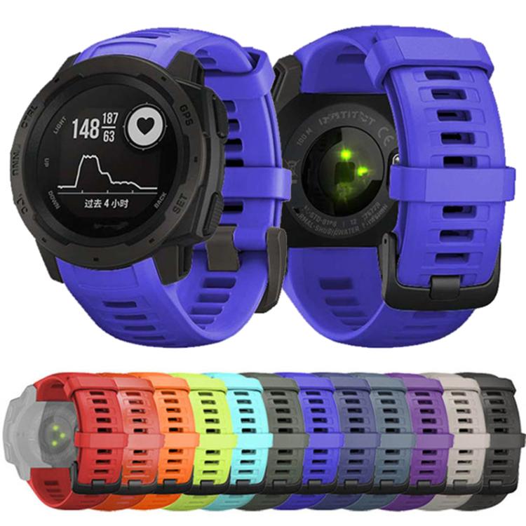 For Garmin Instinct 22mm Kalebol Steel Buckle Silicone Watch Band(Royal Blue) - Watch Bands by Kalebol | Online Shopping South Africa | PMc TechLife | Buy Now Pay Later Mobicred