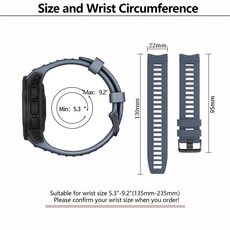 For Garmin Instinct 22mm Kalebol Steel Buckle Silicone Watch Band(Royal Blue) - Watch Bands by Kalebol | Online Shopping South Africa | PMc TechLife | Buy Now Pay Later Mobicred