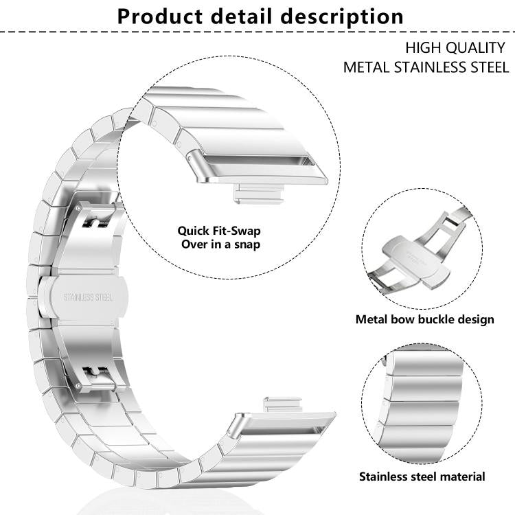For Huawei Watch Fit3 Kalebol Solid Stainless Steel Strap(Silver) - free shipping - PMC TechLife - Order now!