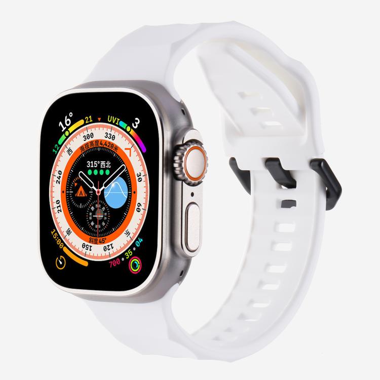 For Apple Watch 46mm / 49mm / 45mm / 44mm Kalebol Ripple Sports Silicone Strap(White) - Watch Bands by Kalebol | Online Shopping South Africa | PMC TechLife | Buy Now Pay Later Mobicred