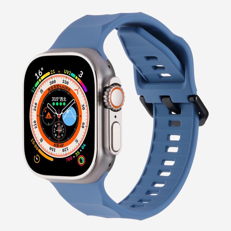 For Apple Watch 46mm / 49mm / 45mm / 44mm Kalebol Ripple Sports Silicone Strap(Light Blue) - Watch Bands by Kalebol | Online Shopping South Africa | PMC TechLife | Buy Now Pay Later Mobicred