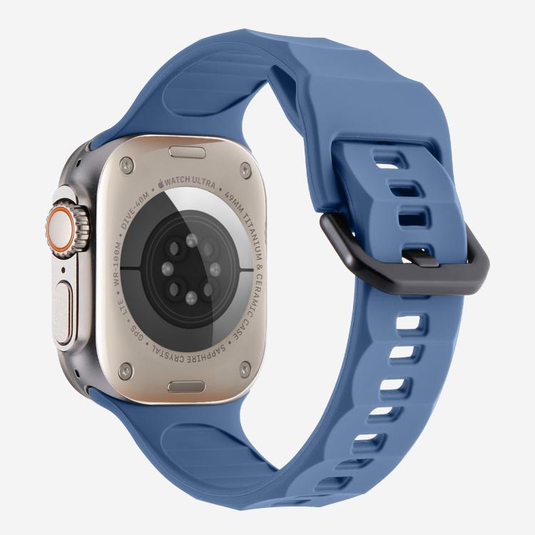 For Apple Watch 46mm / 49mm / 45mm / 44mm Kalebol Ripple Sports Silicone Strap(Light Blue) - Watch Bands by Kalebol | Online Shopping South Africa | PMC TechLife | Buy Now Pay Later Mobicred
