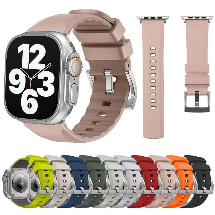 For Apple Watch 42mm / 41mm / 40mm / 38mm Kalebol Contrast Two-tone Silicone Strap(Midnight Blue) - Watch Bands by Kalebol | Online Shopping South Africa | PMC TechLife | Buy Now Pay Later Mobicred