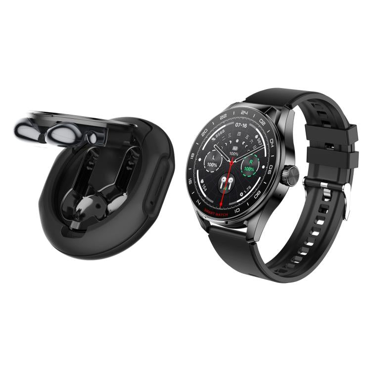 D9 1.46 inch 2 in 1 Bluetooth Earphone Smart Watch, Support Bluetooth Call / NFC / Heart Rate(Black) - free shipping - PMC TechLife - Order now!