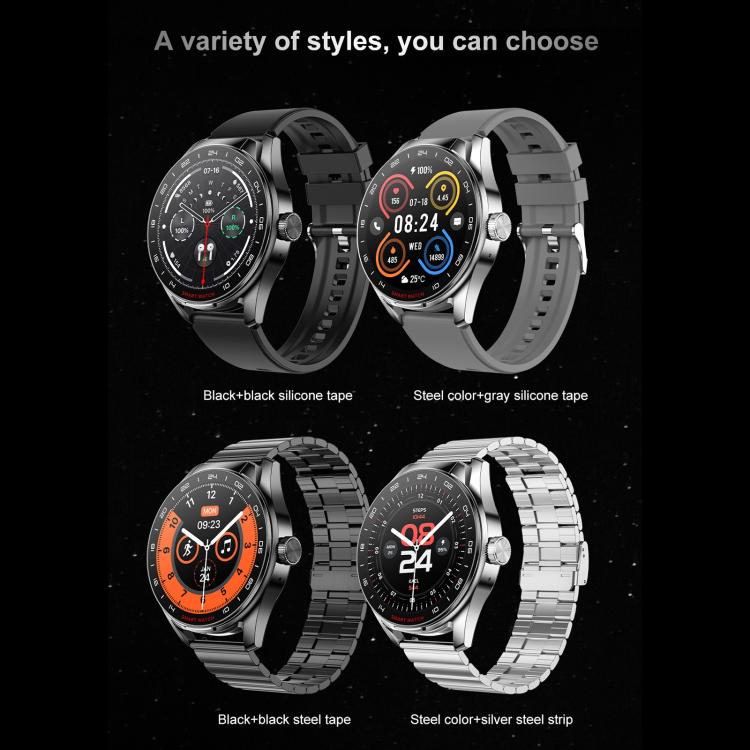 D9 1.46 inch 2 in 1 Bluetooth Earphone Smart Watch, Support Bluetooth Call / NFC / Heart Rate(Black) - free shipping - PMC TechLife - Order now!