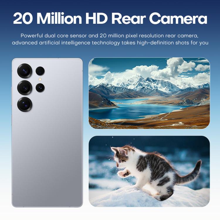 F102 / S25 Ultra, 4GB+64GB, 6.75 inch Android 11 MTK6762 Octa Core, Network: 4G, Dual SIM, Support Wireless Charging, Plug:EU Plug(Titanium Black) - free shipping - PMc TechLife - Order now!