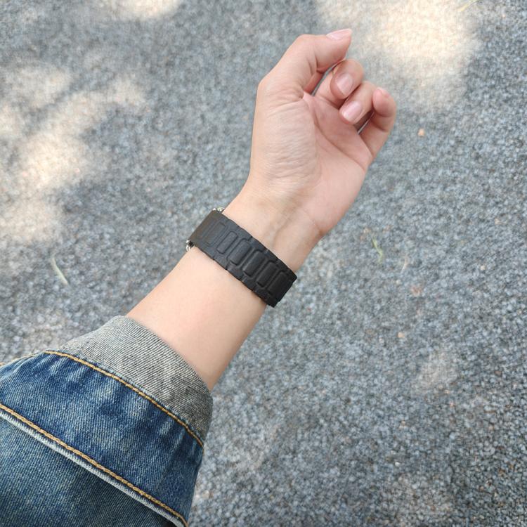 For Apple Watch 42mm / 41mm / 40mm / 38mm I-shaped Three-piece Leather Magnetic Watch Band(Black) - Watch Bands by PMC TechLife | Online Shopping South Africa | PMC TechLife | Buy Now Pay Later Mobicred