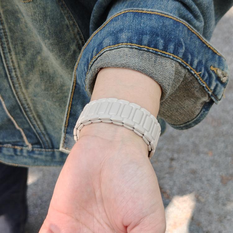 For Apple Watch 42mm / 41mm / 40mm / 38mm I-shaped Three-piece Leather Magnetic Watch Band(Starlight) - Watch Bands by PMC TechLife | Online Shopping South Africa | PMC TechLife | Buy Now Pay Later Mobicred