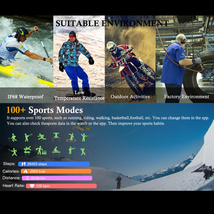 LF37 2.1 inch BT Call Smart Watch, Support Blood Oxygen / Heart Rate / Female Menstrual(Black Steel) - free shipping - PMC TechLife - Order now!