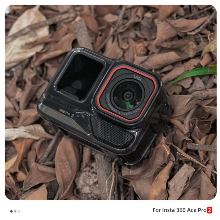 For Insta360 Ace / Ace Pro / Pro 2 Body Soft TPU Protective Case with Lens Cover(Ink Grey) - free shipping - PMC TechLife - Order now!