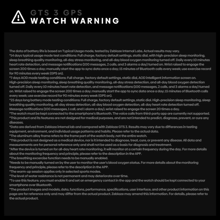 Zeblaze GTS 3 GPS 2.01 inch Screen Health & Fitness Smart Watch 3 ATM Waterproof(Space Gray) - free shipping - PMc TechLife - Order now!