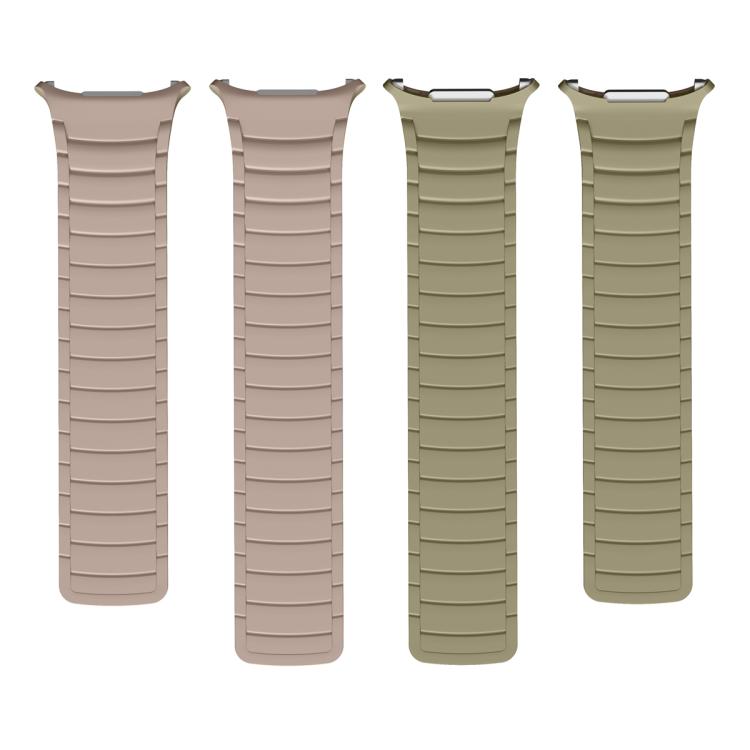 For Samsung Galaxy Watch Ultra 47mm / Ultra 2025 Silicone Sport Magnetic Watch Band(Camel+Bean Pink) - free shipping - PMc TechLife - Order now!