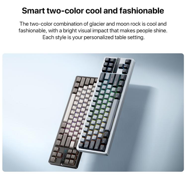 Xiaomi Mechanical Keyboard MK71 Pro Wired / 2.4G / Bluetooth Triple Mode Gaming Keyboard(Moon Rock) - free shipping - PMc TechLife - Order now!