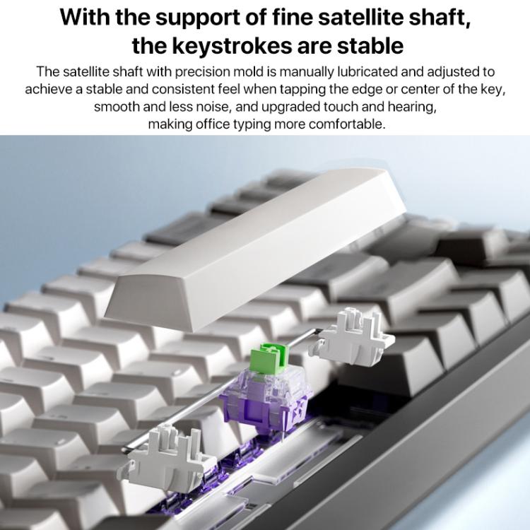 Xiaomi Mechanical Keyboard MK71 Pro Wired / 2.4G / Bluetooth Triple Mode Gaming Keyboard(Glacier) - free shipping - PMc TechLife - Order now!