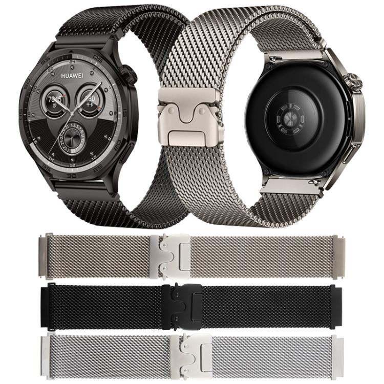 22mm Parachute Buckle Milanese Metal Steel Mesh Watch Band(Silver) - free shipping - PMC TechLife - Order now!