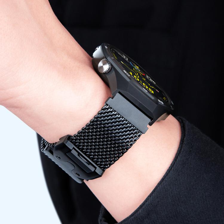 22mm Parachute Buckle Milanese Metal Steel Mesh Watch Band(Silver) - free shipping - PMC TechLife - Order now!