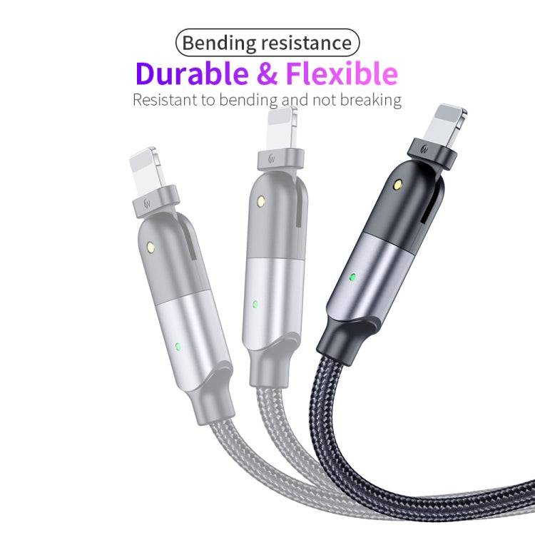 FXCL-WYA09 2.4A USB to 8 Pin 180 Degree Rotating Elbow Charging Cable, Length:2m(Red) - free shipping - PMC Jewellery - Order now!