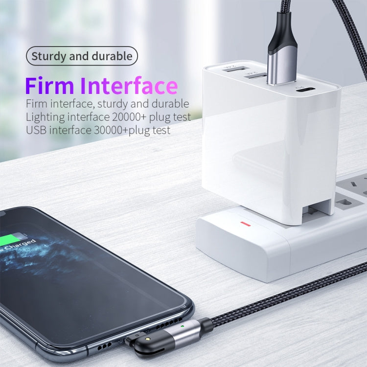 FXCL-WYA09 2.4A USB to 8 Pin 180 Degree Rotating Elbow Charging Cable, Length:2m(Red) - free shipping - PMC Jewellery - Order now!