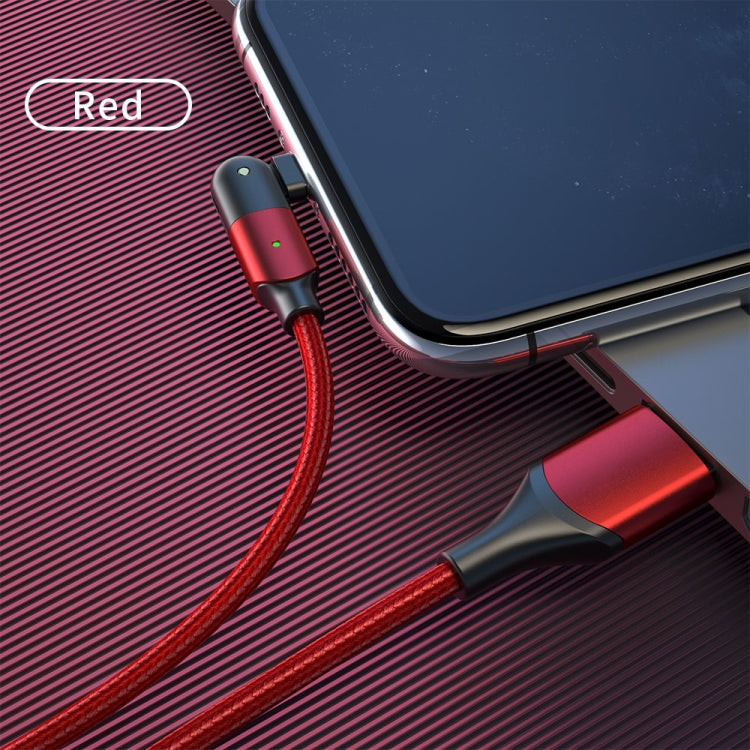 FXCL-WYA09 2.4A USB to 8 Pin 180 Degree Rotating Elbow Charging Cable, Length:2m(Red) - free shipping - PMC Jewellery - Order now!