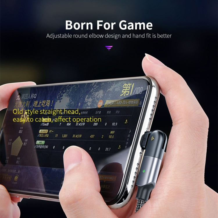 FXCL-WYA09 2.4A USB to 8 Pin 180 Degree Rotating Elbow Charging Cable, Length:2m(Red) - free shipping - PMC Jewellery - Order now!