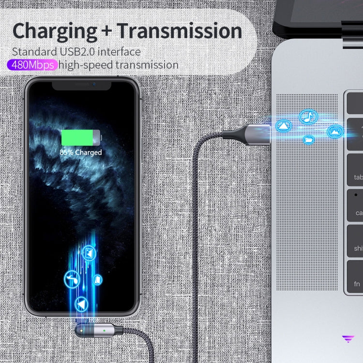 FXCL-WYA09 2.4A USB to 8 Pin 180 Degree Rotating Elbow Charging Cable, Length:2m(Red) - free shipping - PMC Jewellery - Order now!