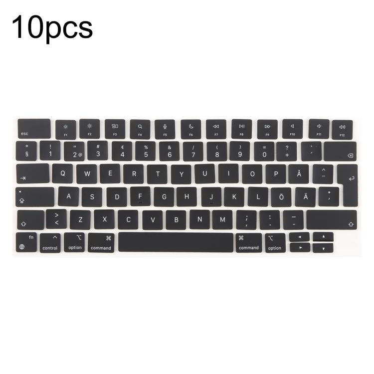 For MacBook A2442 A2485 A2779 A2780 A2991 A2992 A2918 10pcs UK Big Enter Version Keycaps, Language:Sweden - free shipping - PMc TechLife - Order now!