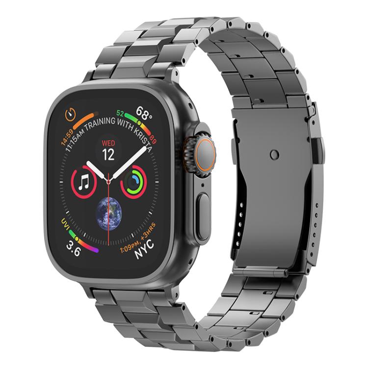 For Apple Watch 46mm / 49mm / 45mm / 44mm T-shaped Turtle Buckle Detachable Titanium Watch Band(Grey) - free shipping - PMc TechLife - Order now!