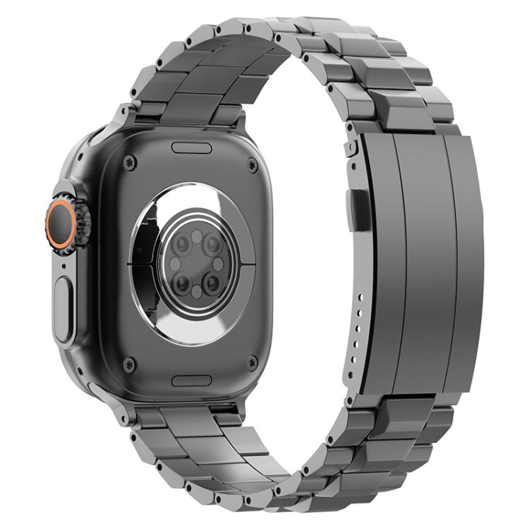 For Apple Watch 46mm / 49mm / 45mm / 44mm T-shaped Turtle Buckle Detachable Titanium Watch Band(Grey) - free shipping - PMc TechLife - Order now!