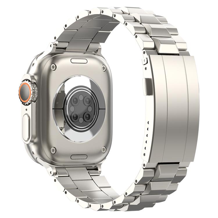 For Apple Watch 46mm / 49mm / 45mm / 44mm T-shaped Turtle Buckle Detachable Titanium Watch Band(Titanium) - free shipping - PMc TechLife - Order now!