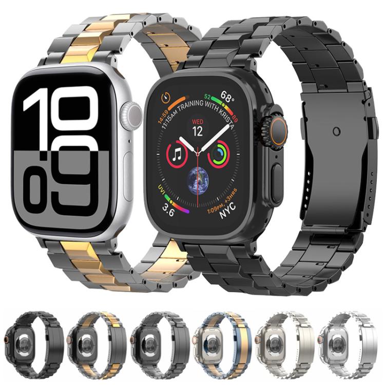 For Apple Watch 46mm / 49mm / 45mm / 44mm T-shaped Turtle Buckle Detachable Titanium Watch Band(Grey) - free shipping - PMc TechLife - Order now!