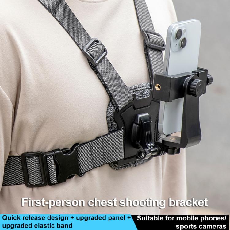 10 in 1 360 Phone Clamp Quick Release Body Mount Belt Chest Strap with Mount & Screw(Grey) - free shipping - PMC TechLife - Order now!