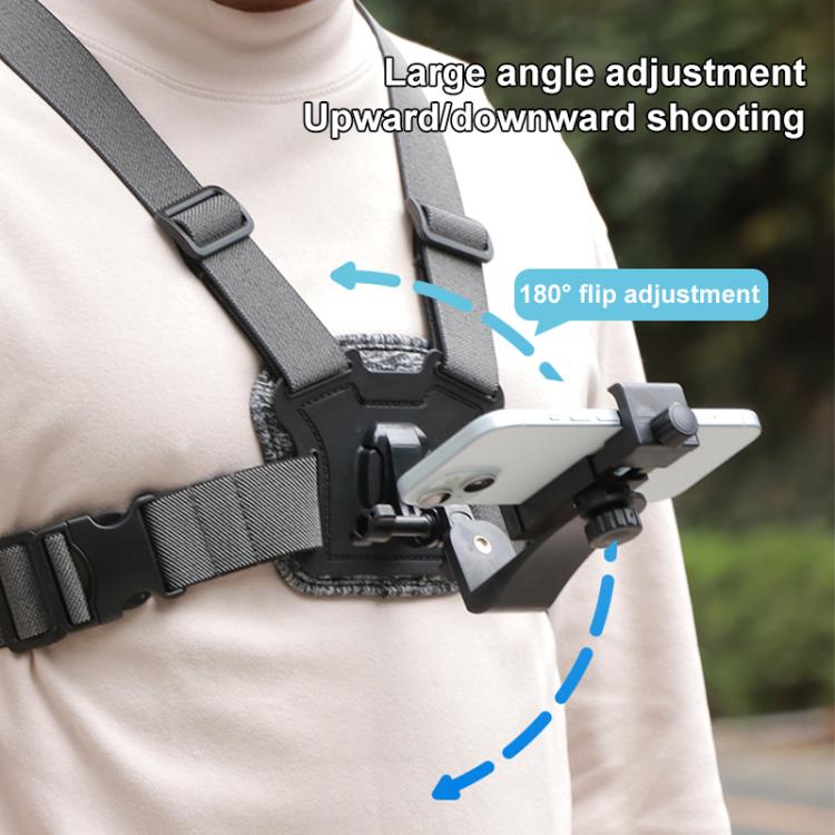 4 in 1 Quick Release Body Mount Belt Chest Strap with Mount & Screw(Grey) - free shipping - PMC TechLife - Order now!