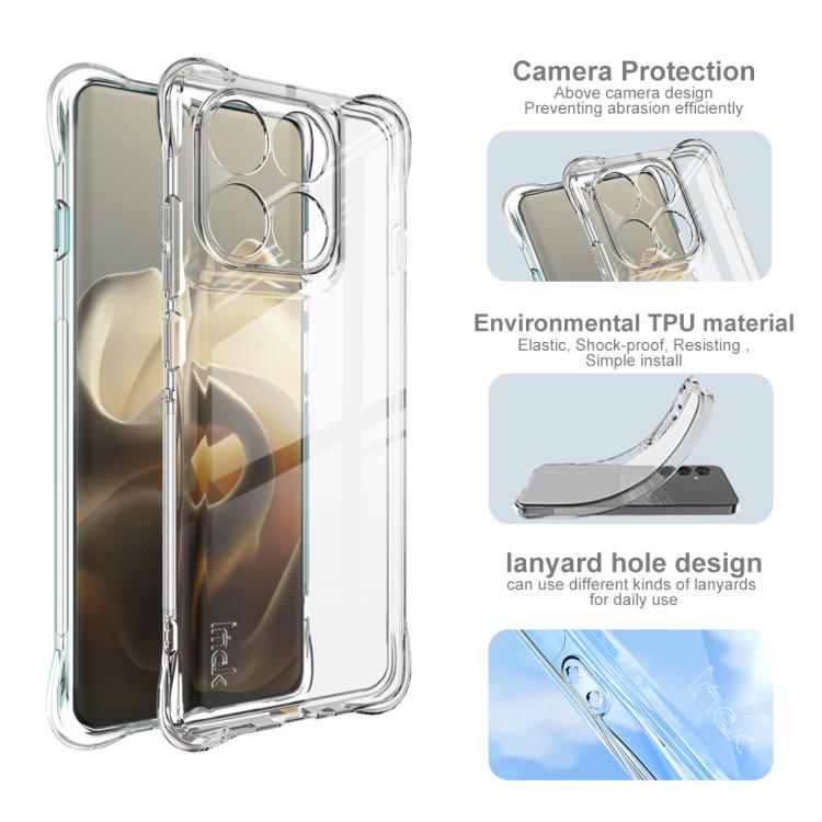 For Motorola Edge 60 Pro imak Shockproof Airbag TPU Phone Case(Transparent) - free shipping - PMC TechLife - Order now!