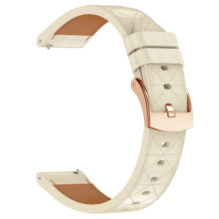 20mm Square Leather Rose Gold Buckle Watch Band(Apricot) - free shipping - PMc TechLife - Order now!