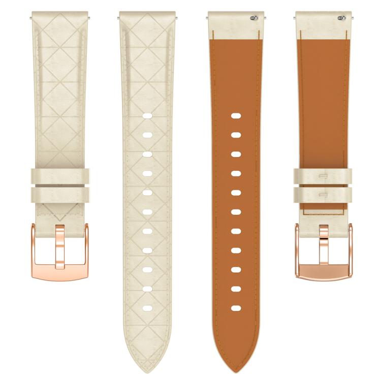 20mm Square Leather Rose Gold Buckle Watch Band(Apricot) - free shipping - PMc TechLife - Order now!
