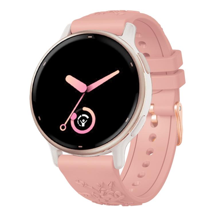 20mm Embossed Rose Gold Buckle Silicone Watch Band(Pink) - free shipping - PMc TechLife - Order now!