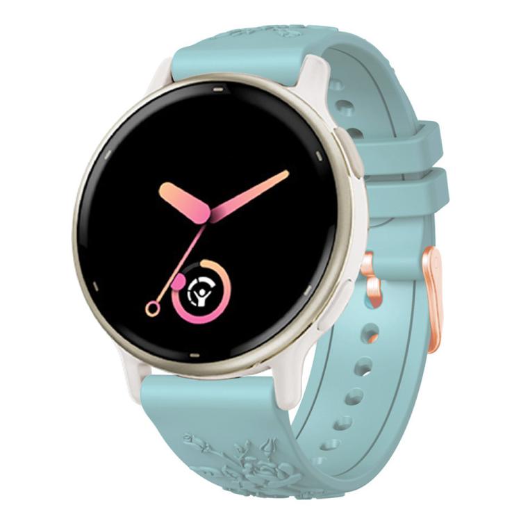 20mm Embossed Rose Gold Buckle Silicone Watch Band(Light Blue) - free shipping - PMc TechLife - Order now!