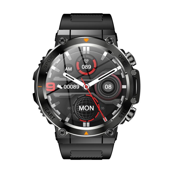 AK61 BT Call Smart Watch, Support Blood Pressure / Heart Rate / Sports Health Monitoring Fitness Tracker(Black Silicone) - free shipping - PMC TechLife - Order now!