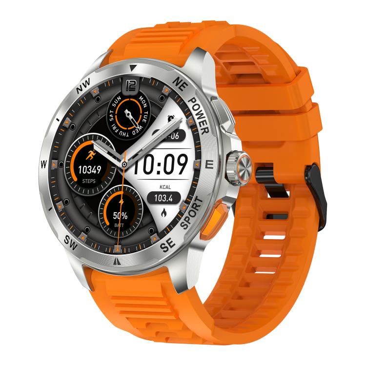 AK77 BT Call Smart Watch, Support Blood Oxygen / Blood Pressure / Heart Rate / Sports Health Monitoring Fitness Tracker(Orange Silicone) - free shipping - PMC TechLife - Order now!