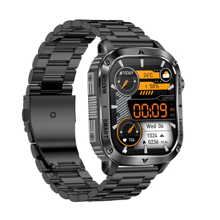 AK80 BT Call Smart Watch, Support Blood Oxygen / Blood Pressure / Heart Rate / Sports Health Monitoring Fitness Tracker(Black 3-Bead Steel) - free shipping - PMC TechLife - Order now!